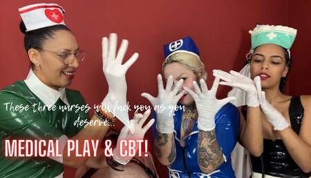 Three hellish nurses give CBT treatment to slave - part 1 (1080 EN-sub)