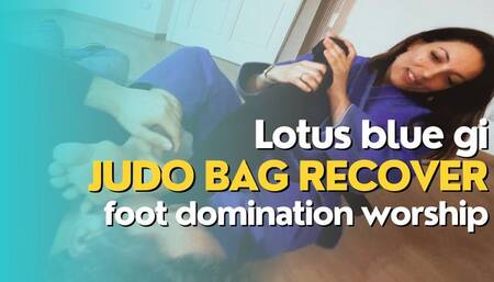 Lotus blue gi judo bag recover foot domination and worship