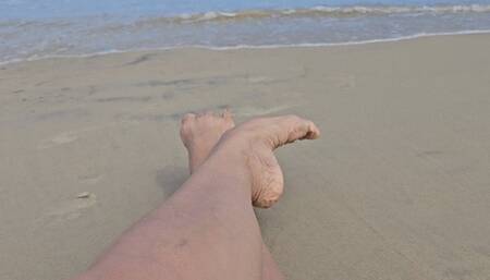 Milah Highly Arches Feet in the Beach