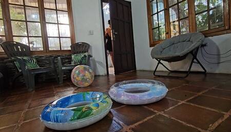 Milah Crushing inflatable toys under her cruel heels