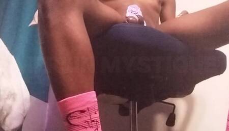 Merlin Play with Vibrating Dick Holster and My New Vibrator