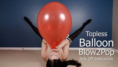 Red Balloon Blow2Pop Fetish JOI Thigh High Socks and Titties - Kylie Jacobs - WMV 1080p HD