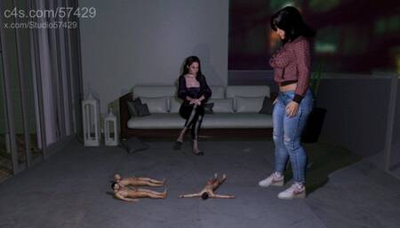 Giantess Jumps On Slaves - Trample Stomping
