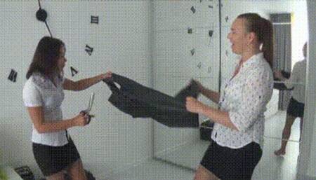 We cut dress of your ugly wife