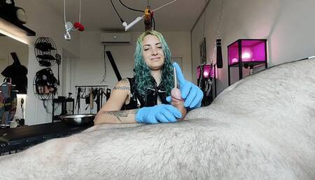 13 minutes hard SOUNDING session by Mistress Lilli