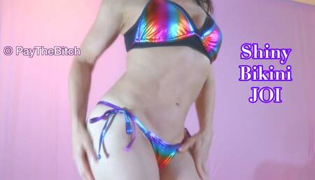Shiny Bikini Slow JOI session as I’m teasing you nonstop with my hot fitness body with countdown and slow jerk instructions