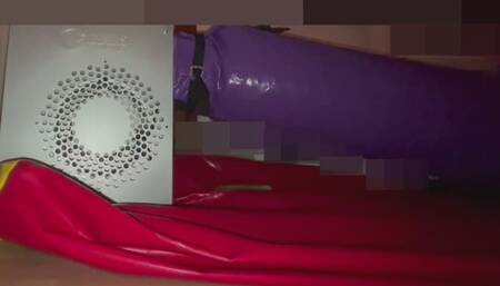 Pink Bouncy Castle Blower Overloading Back View Part 2