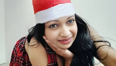 Stepsister Priya Present Xmas Gift to Stepbrother in Student Dress