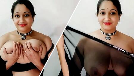 Sexy Bhabhi Fucked in Hot Black Saree