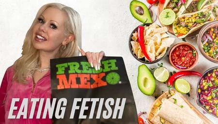 Eating Fetish: Honey Hudson Eats a Messy Burrito ASMR Food Fetish