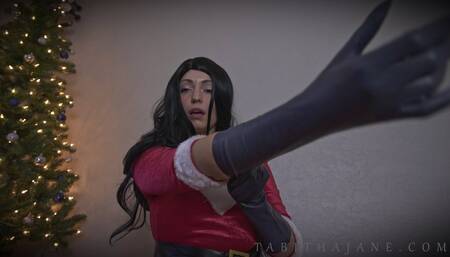 Ms Claus Leather Glove Worship