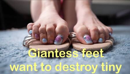 Giantess and tiny ! Do you scare when you hear the big foot Giantess steps ?