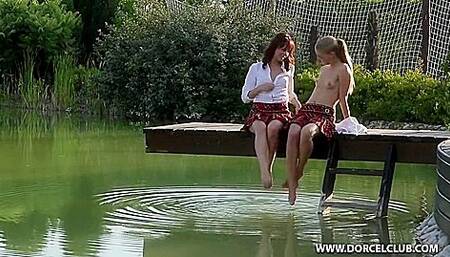 Klein - Dorcel - Lesbian Games Beside The Lake - Ariel Rebel Cayenne Klein