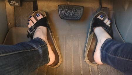 Fifi stomping the pedals in dirt covered Birkenstocks and reaching over to make you cum while you watch me pump *new* replay