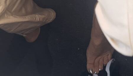 Munching On Ladora's Size 10 Feet n Toes With Her 1st FootJob