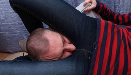 Sweety 18 yo colleen massages man`s face with shoes and feet, g397x (slide show) 2160p