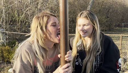 Kody's Tongue is Stuck on the Pole