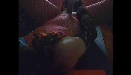 Wrecking Myself with My Fist Dildo in My Pink Suit Filmed From Behind
