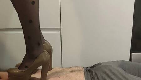 Beauty high heels trampling