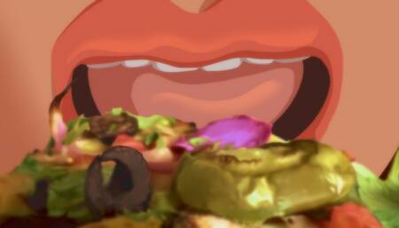 Spirit Shrinks You and Hides You in Girlfriend’s Pizza [FF4A ASMR vore shrinking size difference digesting dark]