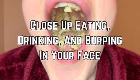 Phoenix Bates Eats Pasta And Drinks Water Close Up 4k HD - Mouth Fetish - Eating Food - Chewing - ASMR - Drinking Water - Ingesting