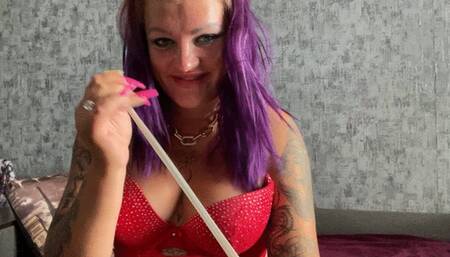 Val in red blowtopop punchballloon and cristall balloons