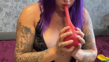 girl with vibrotoy b2p red tuftex