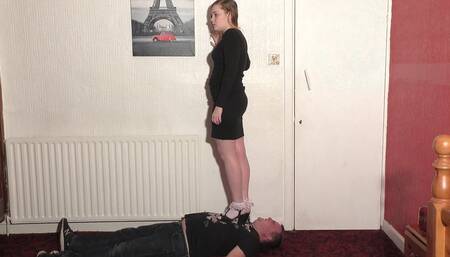 Sophie Stepping On Him In Her 90's Sandals