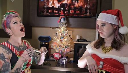 720p Flirting and Smoking a Cigar by the Fire with Macy Starr