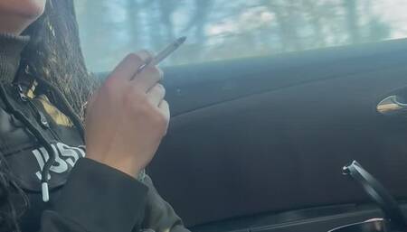My best friend record me while i was smoking in car Anna Sparkle