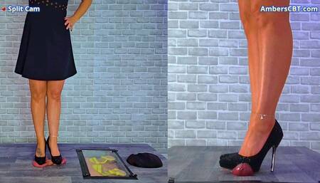 Spiking His Balls Under My Christmas Party Heels - Split Cam