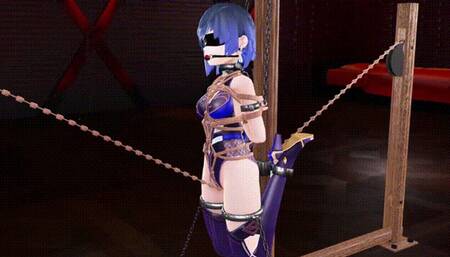 Yelena Uniform Bondage and Ballgagged