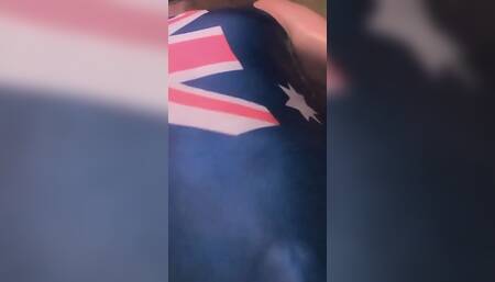 Aussie in a One Piece Swimsuit