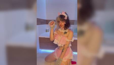 Cute Petite Teen in Pink Lingerie 3