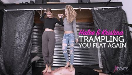 Halee & Kristina - Trampling you flat Again! - HD 1080p MP4