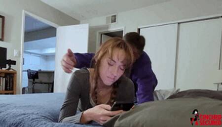 Cara Mummified in Her Bedding! (WMV Format)