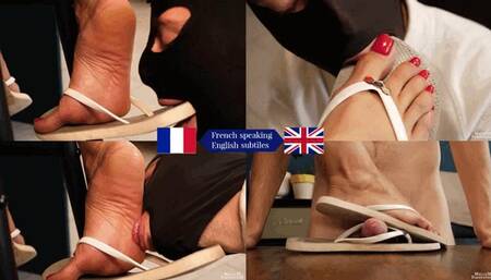 Feet and flip-flops domination - licking, sucking, enjoying and swallowing 1080p - FOOT FETISH - BDSM - FEMDOM - HUMILIATION - FOOTJOBS - DOMINATION