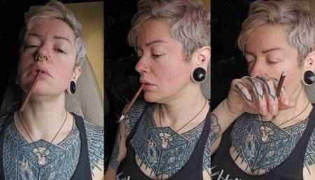 720p 1st Cigarette of the Day - Coughing and Wheezing