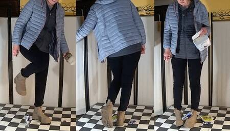 Did she even notice it when she crushed my penis under her boots? - Cam 3