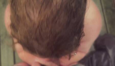 Autumn Snow Gets an Outdoor Facial in a Rainstorm