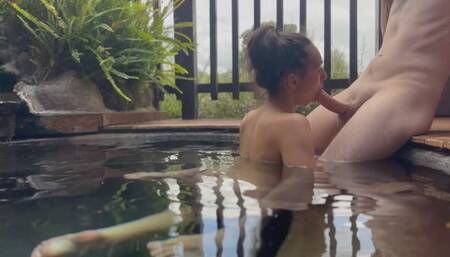 steamy hot tub Blowjob