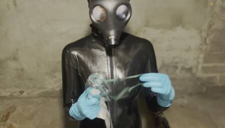 Stranger in latex pegs you