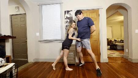 Ball Squeezing Katie Katt Plus a Few Kicks - MP4 (HD 1080p)