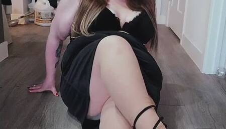 Strappy heel worship