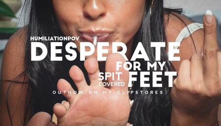 Spit Licker JOI - Mistress Enola - Extreme humiliation JOI with countdown - Tory burch sandals spitting, barefeet soles 4K