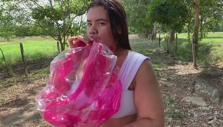 NICKY IS LOST WITH HIS BEACH BALL