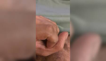 I Slowly Stroke My Cock with Oil Thinking About Desi GF