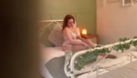 Spying on Flatmate Masturbating In Stockings & Suspenders - The Voyeur