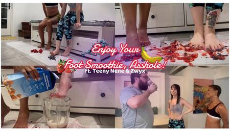 Enjoy Your Foot Smoothie, Asshole! ft Teeny Nene & Zwyx 1080p | Ditria Rose's friend Nene convinces her to stand up for herself and they play a prank on her boyfriend, using their feet to make his smoothie!