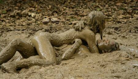 Sisters (in law) Mud Wrestling